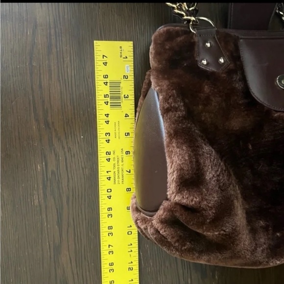 VINTAGE SHARIF Faux Fur Shoulder Bag/Satchel - Picture 10 of 12